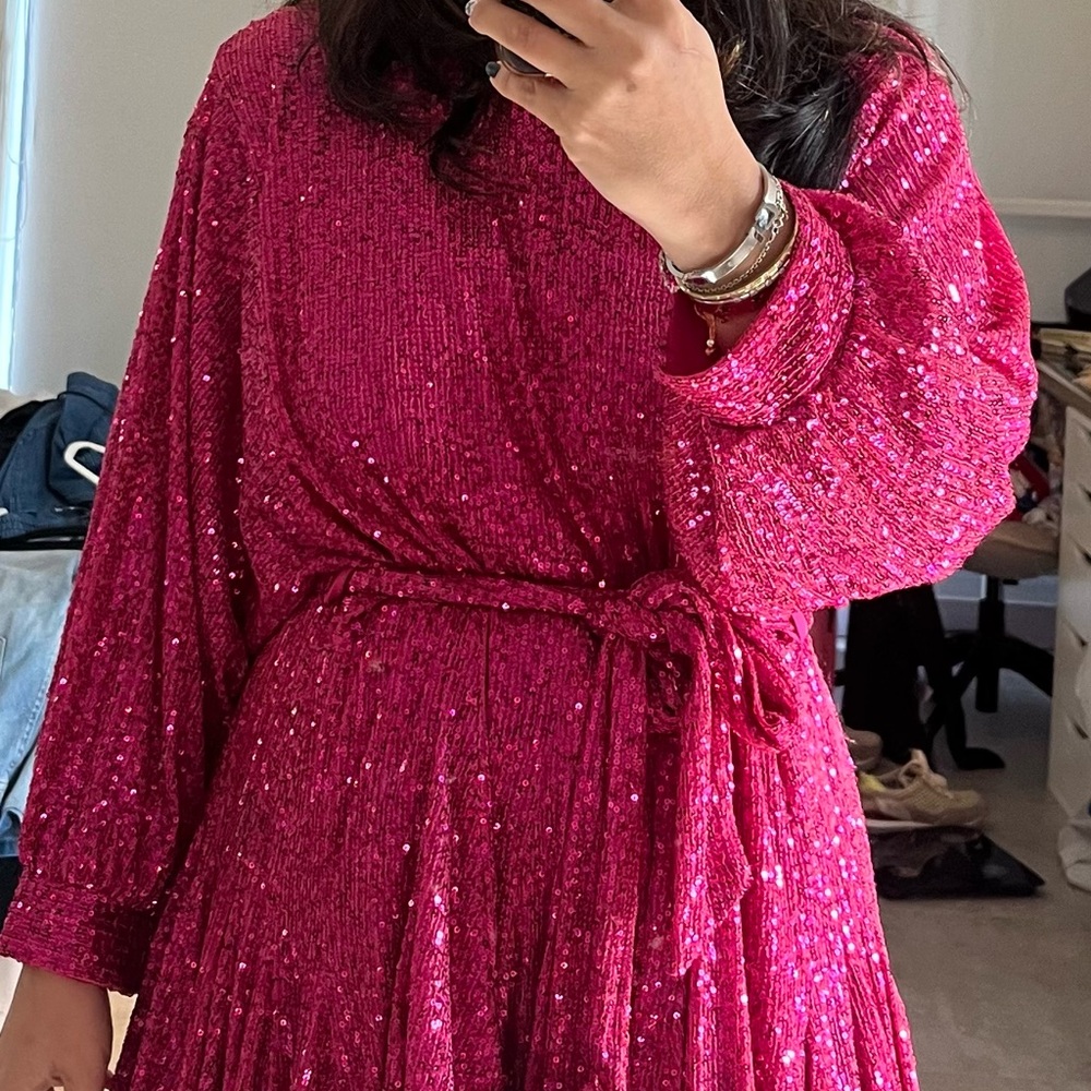 Sequin Pink Dress